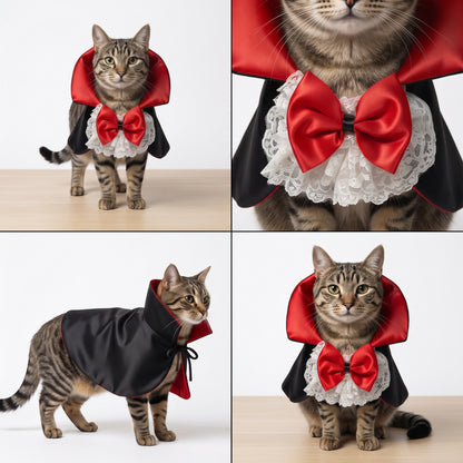 Disfraz de capa vampiro para perros y gatos